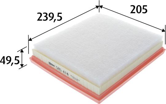 VALEO 585474 - Повітряний фільтр autocars.com.ua