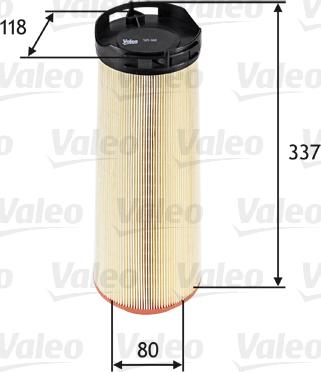 Valeo 585668 - Повітряний фільтр autocars.com.ua