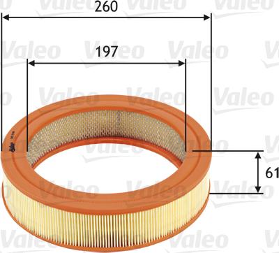 Valeo 585698 - Повітряний фільтр autocars.com.ua