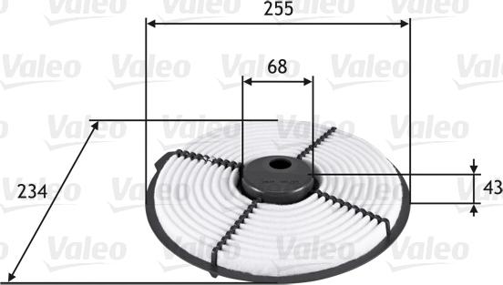 Valeo 585704 - Повітряний фільтр autocars.com.ua