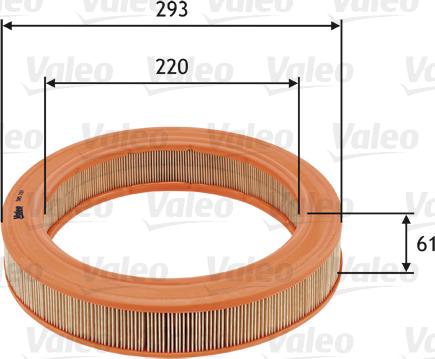 Valeo 585727 - Повітряний фільтр autocars.com.ua