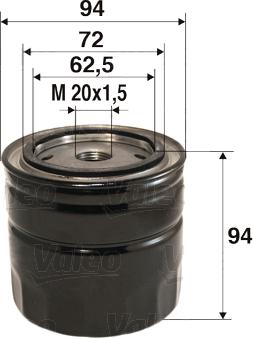 VALEO 586026 - Масляний фільтр autocars.com.ua