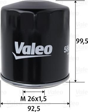 Valeo 586152 - Масляний фільтр autocars.com.ua