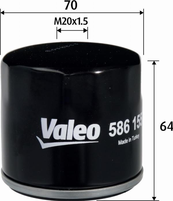 VALEO 586155 - Масляний фільтр autocars.com.ua
