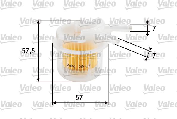Valeo 587017 - Топливный фильтр autodnr.net