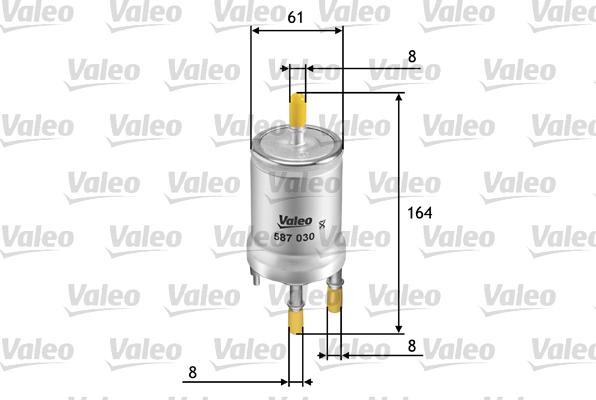 Valeo 587030 - Топливный фильтр autodnr.net