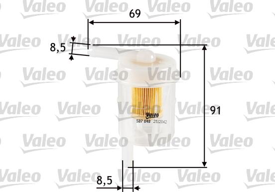 Valeo 587048 - Топливный фильтр autodnr.net