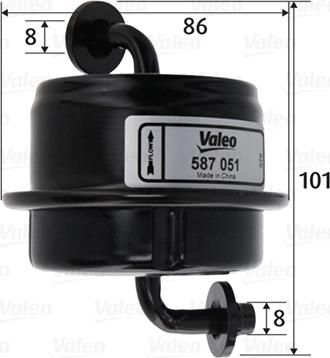 Valeo 587051 - Паливний фільтр autocars.com.ua