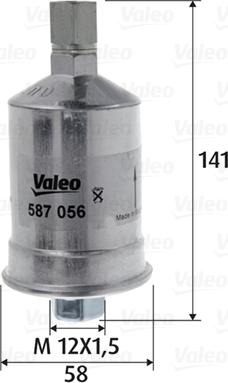 Valeo 587056 - Топливный фильтр avtokuzovplus.com.ua