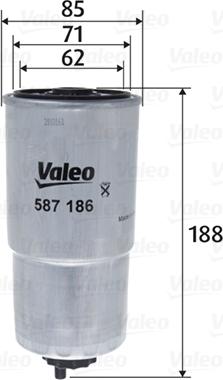 Valeo 587186 - Топливный фильтр autodnr.net