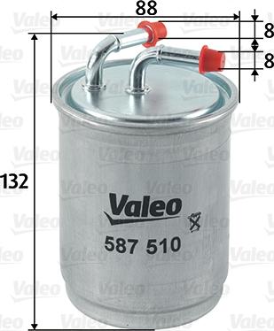 Valeo 587510 - Топливный фильтр avtokuzovplus.com.ua