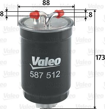 VALEO 587512 - Паливний фільтр autocars.com.ua