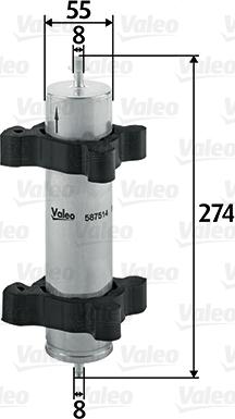 Valeo 587514 - Топливный фильтр avtokuzovplus.com.ua
