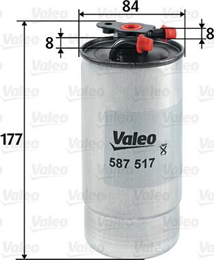 Valeo 587517 - Топливный фильтр avtokuzovplus.com.ua