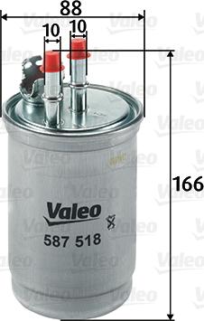 Valeo 587518 - Топливный фильтр avtokuzovplus.com.ua