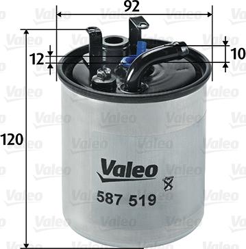 Valeo 587519 - Топливный фильтр avtokuzovplus.com.ua