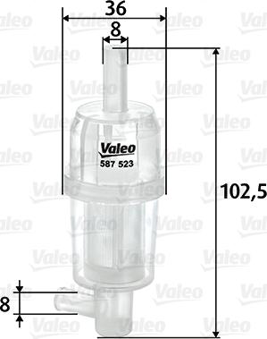 Valeo 587523 - Масляний фільтр autocars.com.ua