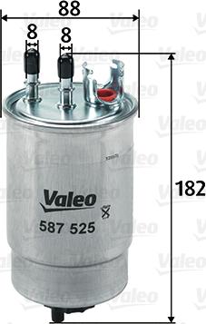 Valeo 587525 - Топливный фильтр autodnr.net