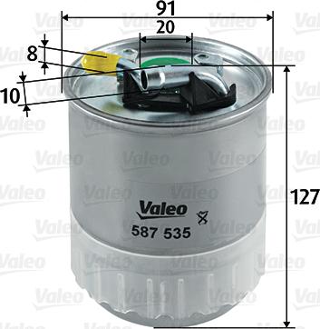 Valeo 587535 - Топливный фильтр avtokuzovplus.com.ua
