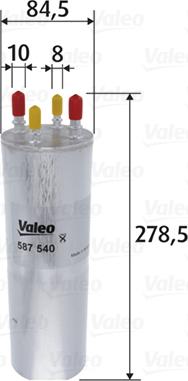 Valeo 587540 - Топливный фильтр avtokuzovplus.com.ua