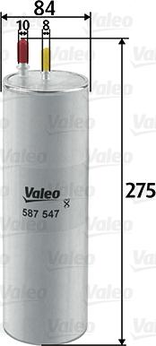 Valeo 587547 - Паливний фільтр autocars.com.ua