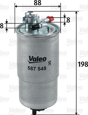 Valeo 587548 - Топливный фильтр avtokuzovplus.com.ua