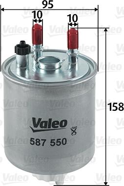 Valeo 587550 - Топливный фильтр autodnr.net