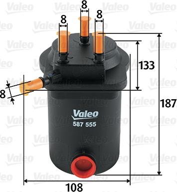 Valeo 587555 - Топливный фильтр autodnr.net