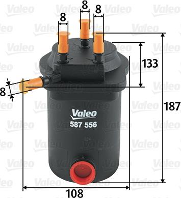Valeo 587556 - Топливный фильтр autodnr.net