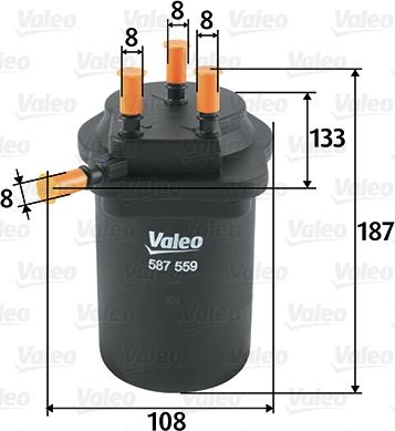 Valeo 587559 - Топливный фильтр avtokuzovplus.com.ua