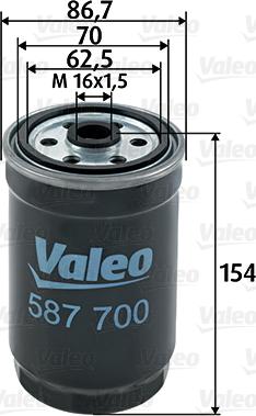 Valeo 587700 - Топливный фильтр autodnr.net