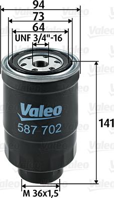 Valeo 587702 - Топливный фильтр avtokuzovplus.com.ua