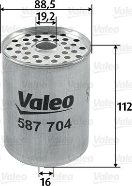 Valeo 587704 - Топливный фильтр avtokuzovplus.com.ua