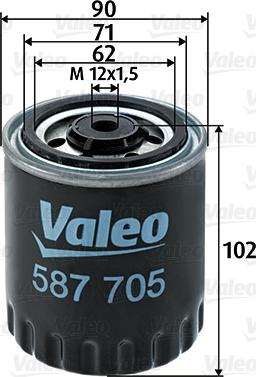 Valeo 587705 - Топливный фильтр autodnr.net