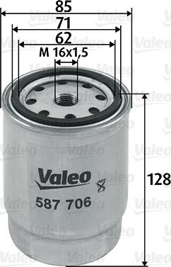 Valeo 587706 - Топливный фильтр autodnr.net