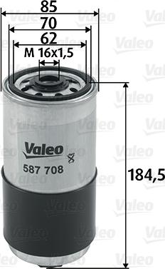 Valeo 587708 - Топливный фильтр avtokuzovplus.com.ua