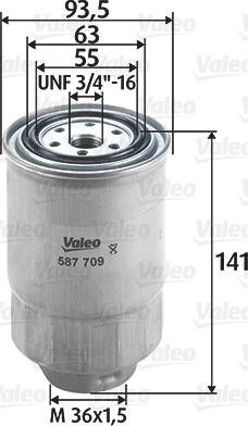 Valeo 587709 - Топливный фильтр avtokuzovplus.com.ua