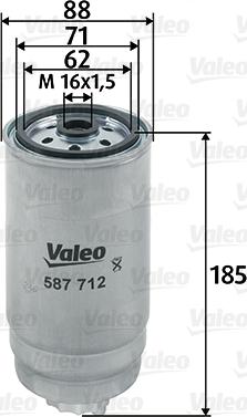 Valeo 587712 - Топливный фильтр autodnr.net