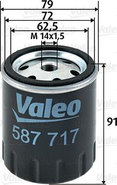 Valeo 587717 - Топливный фильтр autodnr.net