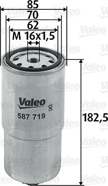 Valeo 587719 - Топливный фильтр avtokuzovplus.com.ua