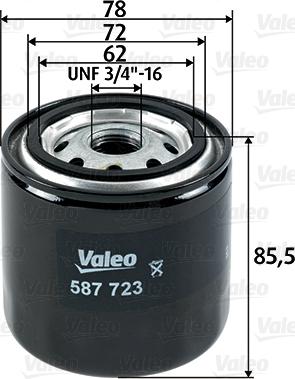 Valeo 587723 - Топливный фильтр avtokuzovplus.com.ua