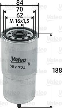 VALEO 587724 - Паливний фільтр autocars.com.ua
