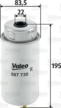 Valeo 587730 - Топливный фильтр avtokuzovplus.com.ua