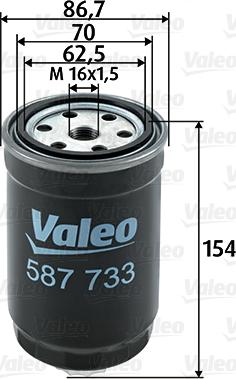 Valeo 587733 - Топливный фильтр autodnr.net