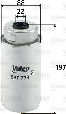 Valeo 587739 - Паливний фільтр autocars.com.ua