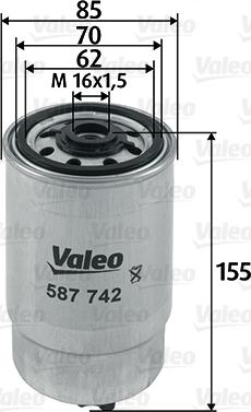 Valeo 587742 - Топливный фильтр autodnr.net