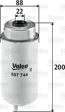 Valeo 587744 - Паливний фільтр autocars.com.ua
