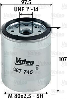 Valeo 587745 - Топливный фильтр avtokuzovplus.com.ua