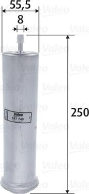 Valeo 587749 - Топливный фильтр avtokuzovplus.com.ua