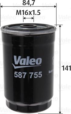 Valeo 587755 - Топливный фильтр autodnr.net